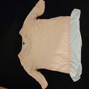 Peach color with white tank inside shirt size 3